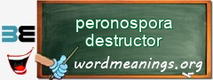 WordMeaning blackboard for peronospora destructor
